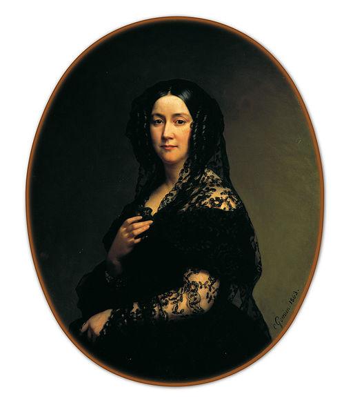 unknow artist Portrait de la Comtesse Adolphe de Rouge nee Marie de Saint-Georges de Verac oil painting picture